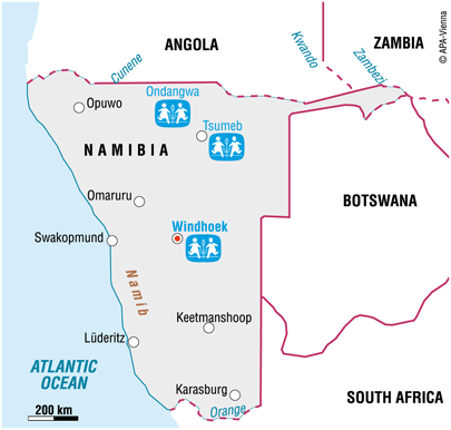 Vi er i Namibia