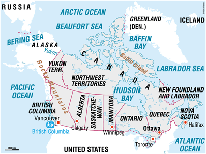 Vi er i Canada