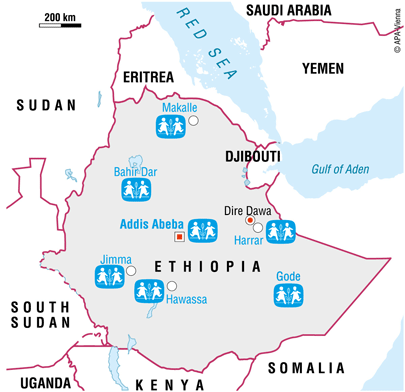 Vi er i Ethiopia