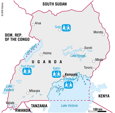 Vi er i Uganda