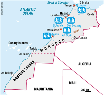 Vi er i Morocco