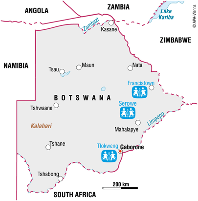 Vi er i Botswana