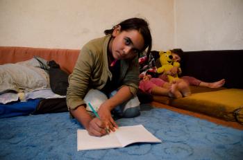 Thanks to the SOS Family Strengthening Programme, this young girl is able to go to school (photo: K. Ilievska).
