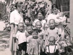 The first SOS family in Asia - photo: SOS Archives