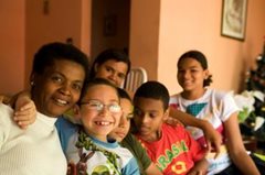 Children with their SOS mother (photo: M. Greco)