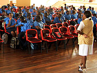 Assembly at the SOS College in Ghana - Photo: Marc Röhlig