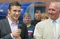 Andriy Shevchenko and Boris Voskresenskey, coach of the Ukrainian national team - Photo: V. Pobedenskiy