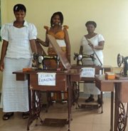 Women from the community receive sewing machines so that they can generate income (photo: O. Touray)