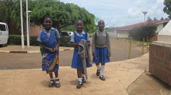 Three girls coming home after a day at school (photo: SOS archives).