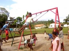 Children in our care are able to grow up in a safe environment - playing and going to school with their friends (photo: C. Ladavicius).