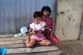 This little girl was able to start attending school thanks to a scholarship from SOS Children's Villages (photo: SOS archives)