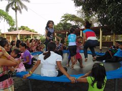 Children having fun at a party in SOS Children's Village Esteli (photo: SOS archives).